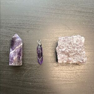 Purple Crystal Jewelry Set